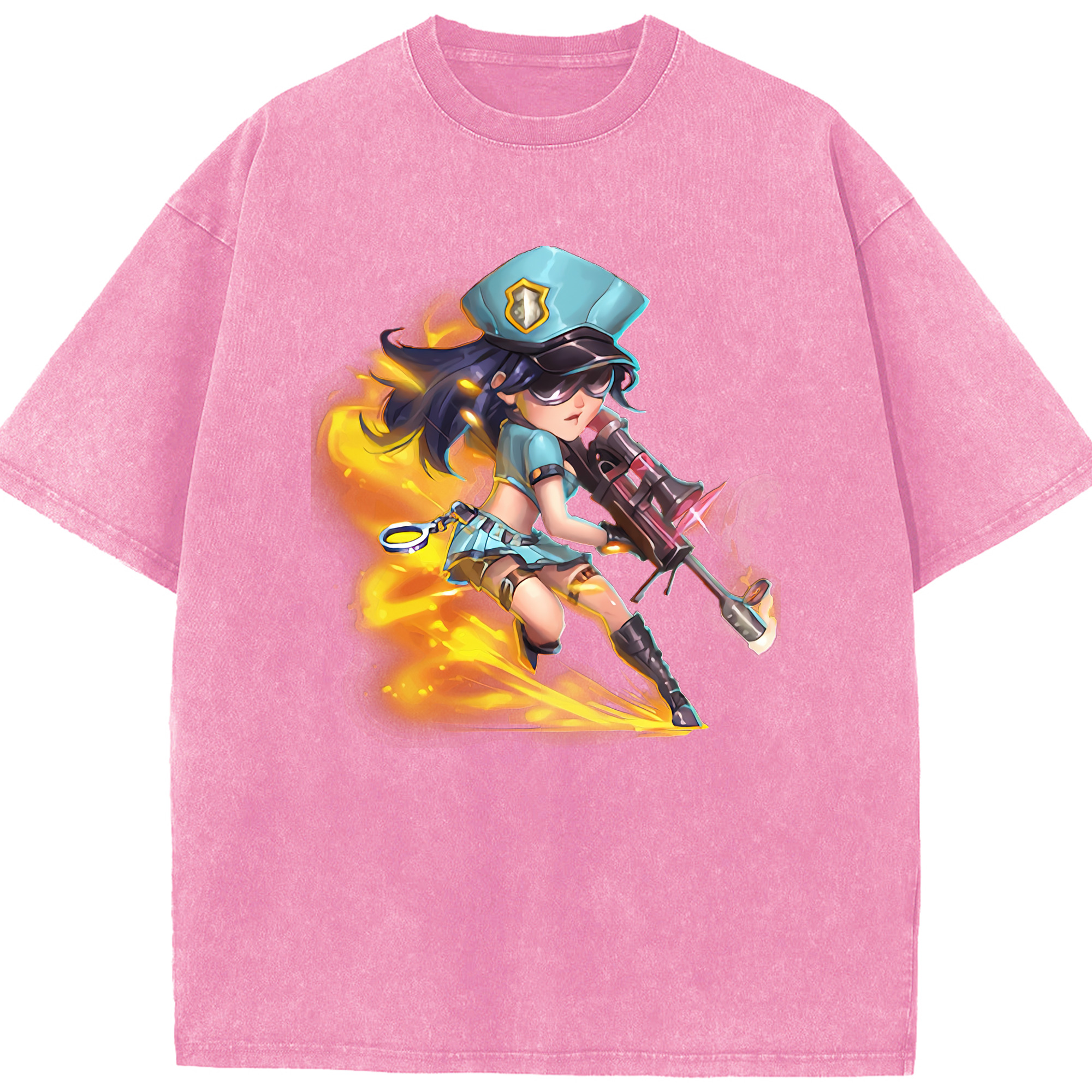 リーグ・オブ・レジェンド League of Legends LOL 綿100% ヴィンテージ風 半袖Tシャツ（フロントプリント）